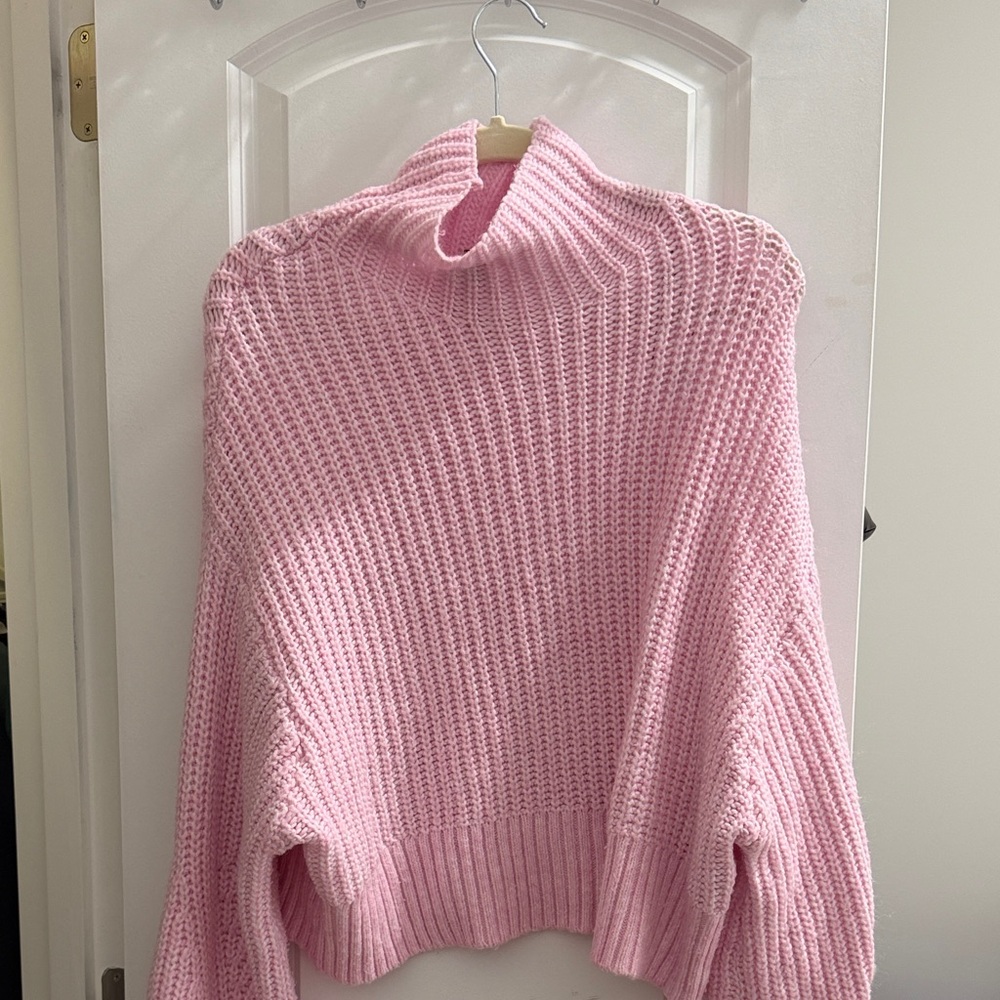H&M Soft Pink Cowl Neck Sweater
